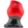 Oxballs Plug Tunnel Super Max Pighole XXXL Noir-Rouge 15 x 11.5cm